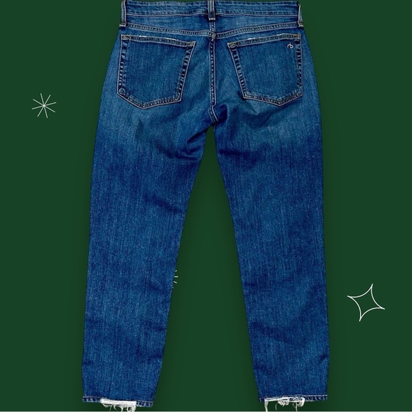 Rag & Bone ‘Dre’ Low-Rise Slim Boyfriend Ankle Jeans in “Julienne” Wash Size 26 - Picture 9 of 16